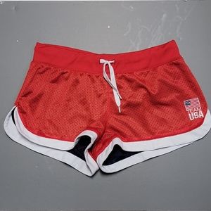 USA Olympic Team Apparel Red Mesh Shorts Women’s Small